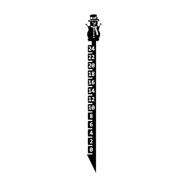 Outdoor Christmas Decorations Snow Gauge, Snow Rod, Outdoor Measuring Instrument, Winter Wrought Iron Snow Gauge, Inches, Christmas Decoration, Outdoor Courtyard Stake