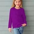 thumbnail image 4 of LOVZFMLL Hauts pour Tout-Petites Filles, T-Shirt de Pyjama à Manches Longues à Col Rond, Uni, Essentiel, Confortable, Polyvalent pour Tous les Jours, Superposition, Vêtements d'Automne 3-4 Ans Vêtements pour Filles, 4 of 7