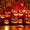 thumbnail image 3 of Estbridge RHWHOGLL Pumpkin LED Lights Orange Pumpkin Lights LED Battery Operated Decor  Jack-O-Lantern Outdoor Pumpkin Creative Lantern  Front Door Decor Angry, 3 of 6