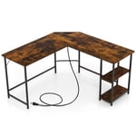 Giantex L-Shaped Bureau d'ordinateur, bureau du coin du travail, PC Table pour ordinateur portable pour la maison & Bureau