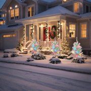 ZZkhGO Solar Christmas Tree Light, Waterproof Pathway Decor, Colorful Outdoor Lights for Garden Yard Patio