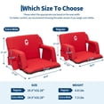 thumbnail image 2 of Garvee 24.5" Wide Stadium Seats with Back Support, 6 Adjustable Angle, Pockets, Cup Holders, Red, 2 of 7