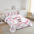 thumbnail image 3 of Erosebridal Girls Cartoon Raccoon Bedding Toddler Comforter Set, Princess Down Comforter, Bowknot Bedroom Decor, 2-Piece, 3 of 7