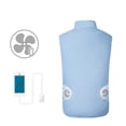 thumbnail image 4 of ZheElen Waterproof And Windproof Cooling Vest For Outdoor Activities Microporous Sweat Navy blue L, 4 of 6