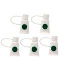 thumbnail image 3 of MasteelfCA 1 Set 5 Pcs Dust-proof Straw Covers Reusable Leakproof Straw Caps Plugs (Green White), 3 of 8