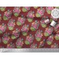 thumbnail image 2 of Soimoi Velvet Fabric Leaves & Floral Print Fabric by Yard 58 Inch Wide, 2 of 3