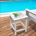 thumbnail image 4 of Costway Table d'Appoint de Patio 15 Pouces Carré à Lattes en Bois pour Café, Jardin, Terrasse, Blanc, 4 of 10