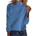 thumbnail image 1 of Chbgutlmr Womens Sweaters Raglan Long Sleeve High Neck Loose Casual Pullover Fall Winter Turtleneck Tops Sweater, 1 of 5