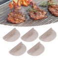 thumbnail image 3 of BBQ Grid Mat, 5Pcs Premium Glass Fiber Cloth High Temperature  Barbecue Round Mat Reusable Non Stick BBQ Grill Grid Slice Pizza Mat 36cm Diameter, 3 of 8