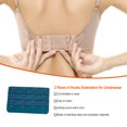 thumbnail image 3 of Maoww Extension Strap Bra Extenders Buckle 4 Hook Breathable Practical Accessories Adjustable Replacement 3 Rows Underwear dark green, 3 of 5