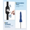 thumbnail image 3 of Parasol de Patio Extérieur 9 Pi avec Manivelle, Évent Coupe-Vent à Double Couche et Inclinaison à Bouton-Poussoir, Protection UV, Imperméable, Conception Robuste à 8 Baleines pour Terrasse, Piscine, Jardin, 3 of 7