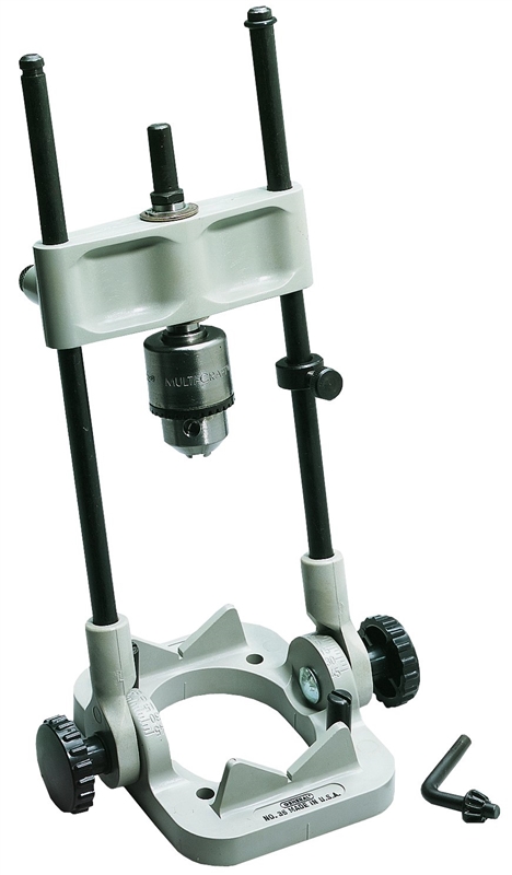 General Tools 36/37 Precision Drill Guide, For Use with Power Drills, Aluminum