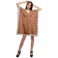 thumbnail image 2 of Moomaya Robe Courte de Caftan de Plage, Robe de Couverture Imprimée, Kaftan pour Femmes, Tenue de Plage, Couverture, 2 of 4