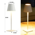 thumbnail image 4 of Labymos Simple Desk Lamp Decorative Desk Lamp Rechargeable Desk Lamp Metal Texture Ambient Lamp White, 4 of 8