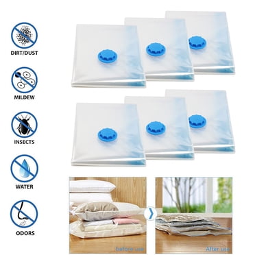 Xihbxyly Sacs de Rangement sous Vide 4 Paquets pour Économiser de l'Espace Sacs de Rangement sous Vide Économiseur d'Espace Sacs de Rangement sous Vide Convenant aux Vêtements, Vêtements, Couettes et Couvertures Sacs de Scellage sous Vide