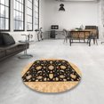 thumbnail image 3 of Ahgly Company Indoor Rectangle Abstract Bakers Brown Oriental Area Rugs, 7' x 10', 3 of 6