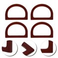 thumbnail image 3 of 4Pcs D Shape Purse Handle Decorative Purse Grips Bamboo Bag Handle Girl Bag Accessories, 3 of 7