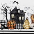 thumbnail image 4 of Oval Halloween Tablecloth 60x102 Inch,Horror Pumpkin Castle Skull Oval Tablecloth,Polyester Waterproof Wrinkle-resistant and Durable Tablecloth,Suitable for Halloween,Party,Kitchen and Home Decor, 4 of 6