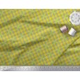thumbnail image 3 of Soimoi Yellow Rayon Fabric Square & Triangle Geometric Print Fabric by the Yard 42 Inch Wide, 3 of 3