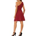 thumbnail image 3 of INSPIRE CHIC Robe pour Femme Nœud une Épaule Sans Bretelles Ligne A Évasée Robe de Soirée avec Poches TG Rouge, 3 of 6