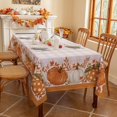 thumbnail image 3 of Nappe d'Automne Rectangulaire, Nappe à Carreaux Buffalo Citrouille de l'Action de Grâce et Récolte d'Automne, Nappe Résistante aux Taches et Lavable pour Fête/salle à Manger/vacances - à Carreaux Orange, 60 X 120 Pouces, 3 of 6