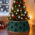 thumbnail image 3 of Collar Gold Trimmed Skirt Decorative Stand Soft Material Stable Conceals Stand Easy Setup for Festive Holiday Green Trees, 3 of 3