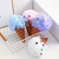 thumbnail image 2 of TopLLC Bath Loofah Sponge, Cute Ice Cream Design Body Scrubber with Hanging Rope, Flexible Fine Mesh Exfoliating Shower Pouf Deep Cleaning Body Wash Puff Bathing Accessories for Kid Men and Women, 2 of 9