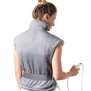 Pure Enrichment PureRelief XL Extra-Long Back & Neck Heating Pad, Safe Heat Therapy for Sore Muscles, Pain, & Cramps in Neck, Back, & Shoulders, 4 Heat Settings w/Auto S