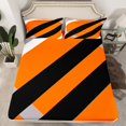 thumbnail image 2 of Erosebridal Abstract Geometry Lines Bed Sheets Queen,Orange Aesthetic Art Bedding Queen Size,Geometric Pattern Sheet Set Queen,Microfiber Room Decoration,4pcs, 2 of 7