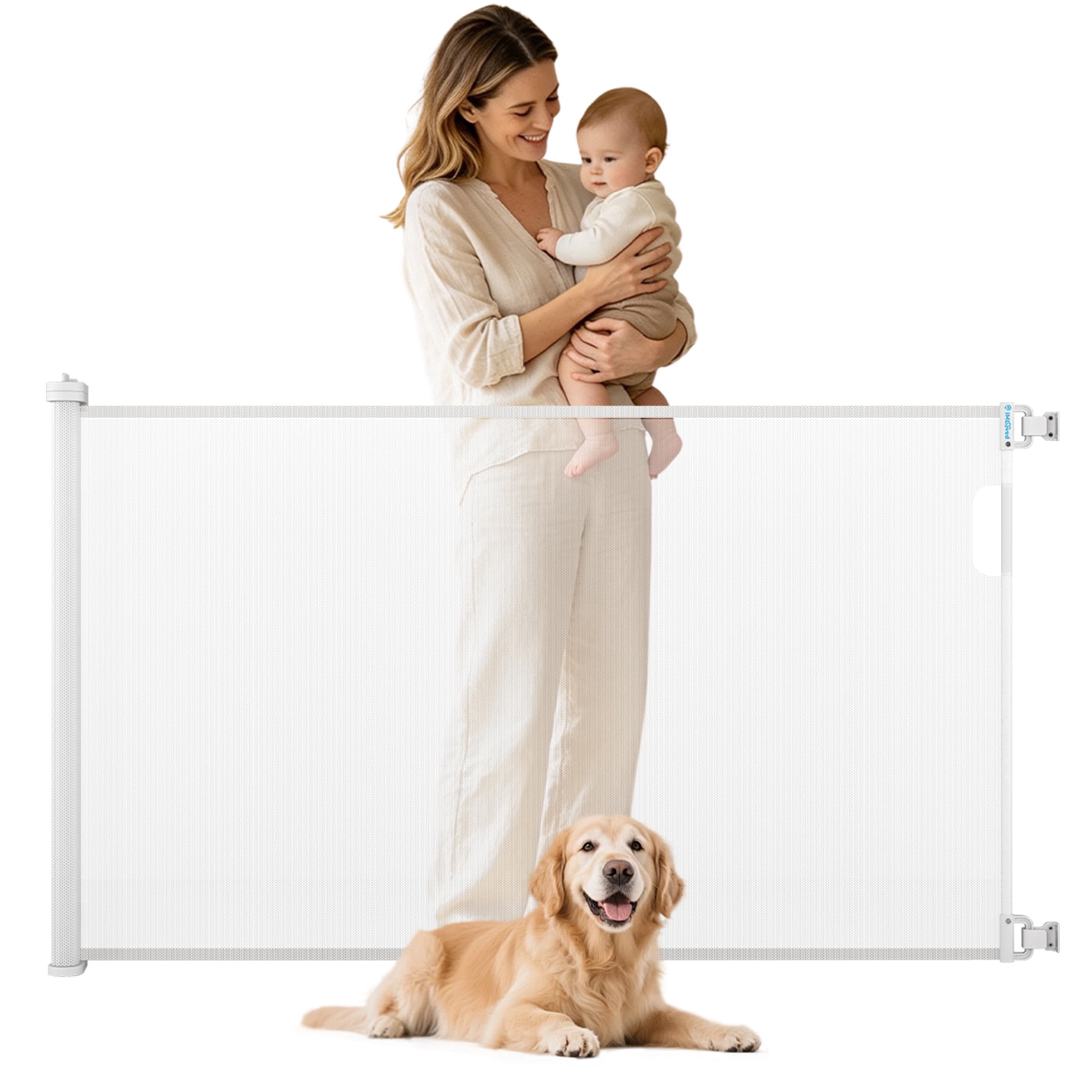 Baby Gate Railing IMLoved Retractable Baby Gate - 150cm Expandable Mesh Gate for Stairs ...