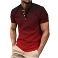 thumbnail image 1 of Birdeem Mens Printing Button Casual Short Sleeve Round-Neck Blouses Shirts, 1 of 1