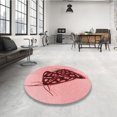 thumbnail image 4 of Ahgly Company Tapis d'Intérieur Rectangulaire Transitionnel Lavable à la Machine, Rouge Pamplemousse, 2 Pieds x 3 Pieds, 4 of 7