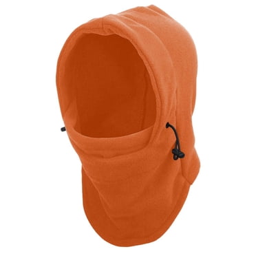Baberdicy Cagoule Masque de Ski Masque Facial Hiver Plein Air Équitation Coupe-Vent Cagoule en Molleton Épais Chaud Bonnet de Neige Masque pour les Yeux Orange