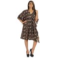 thumbnail image 1 of Moomaya Caftan Court pour Femmes, Robe de Nuit de Couverture, Robe Caftan, Manches Kimono, Tenue de Plage, 1 of 6