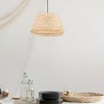 thumbnail image 2 of Miangastore Petit Abat-Jour Tissage en Bambou Style Rétro Abat-Jour Tonneau, 2 of 8