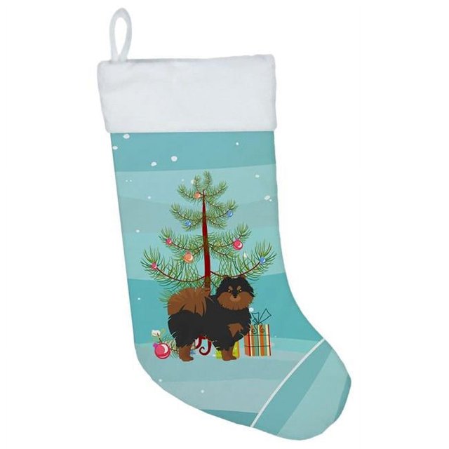 Carolines Treasures CK3477CS Pomeranian Christmas Tree Christmas Stocking