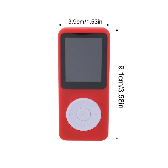 Lecteurs de Musique MP4 Externes Compatibles Bluetooth Livre Électronique Enregistreur Vocal Électronique de Remplacement pour Windows XP/VISTA/Windows 8 Rouge Sans Carte TF
