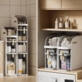 thumbnail image 4 of Home Slim Bathroom Storage Cabinet, Toilet Paper Holder Stand With Clear Drawers, Vertical Storage Unit Space Saving Easy Installation For Bathroom Kitchen Refrigerator Storage, 4 of 8