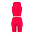 thumbnail image 4 of Ensembles d'Été pour Femmes 2023 Ensemble Deux Pièces Uni pour Femmes Été Haut Sans Manches à Col Rond Shorts Pantalon Tailleur Ensembles Deux Pièces pour Femmes en Liquidation, 4 of 5