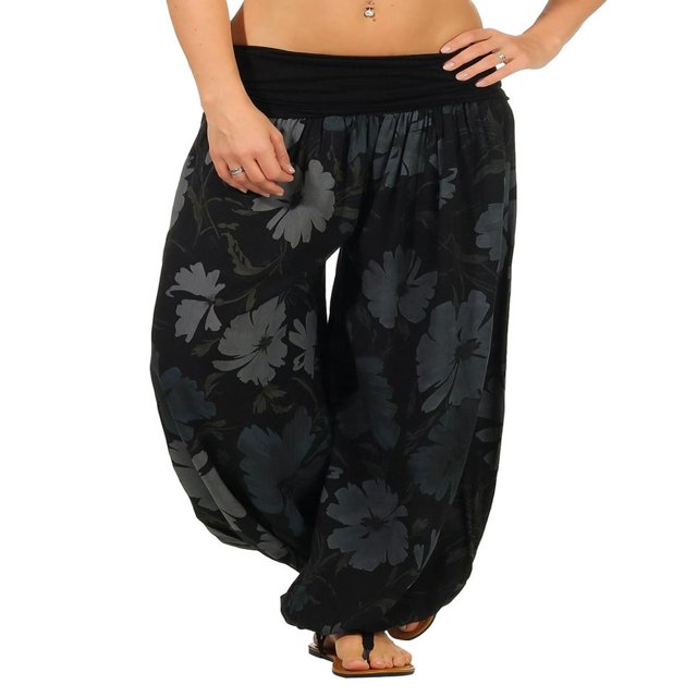 Pantalon Harem Taille Froncée pour Femmes avec Imprimé Floral