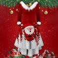 thumbnail image 2 of TJAZFJPA Robes Corset pour Femmes Robe de Noël Père Noël à Manches Longues Col Décontracté Robe de Fête Élégante Tenue de Vacances pour Rassemblements Festifs Robe à Volants pour Femmes, 2 of 4