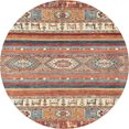 thumbnail image 1 of Ahgly Tapis Rond Abstrait Rouge Châtaigne pour Intérieur, 6 Pieds Rond, 1 of 6