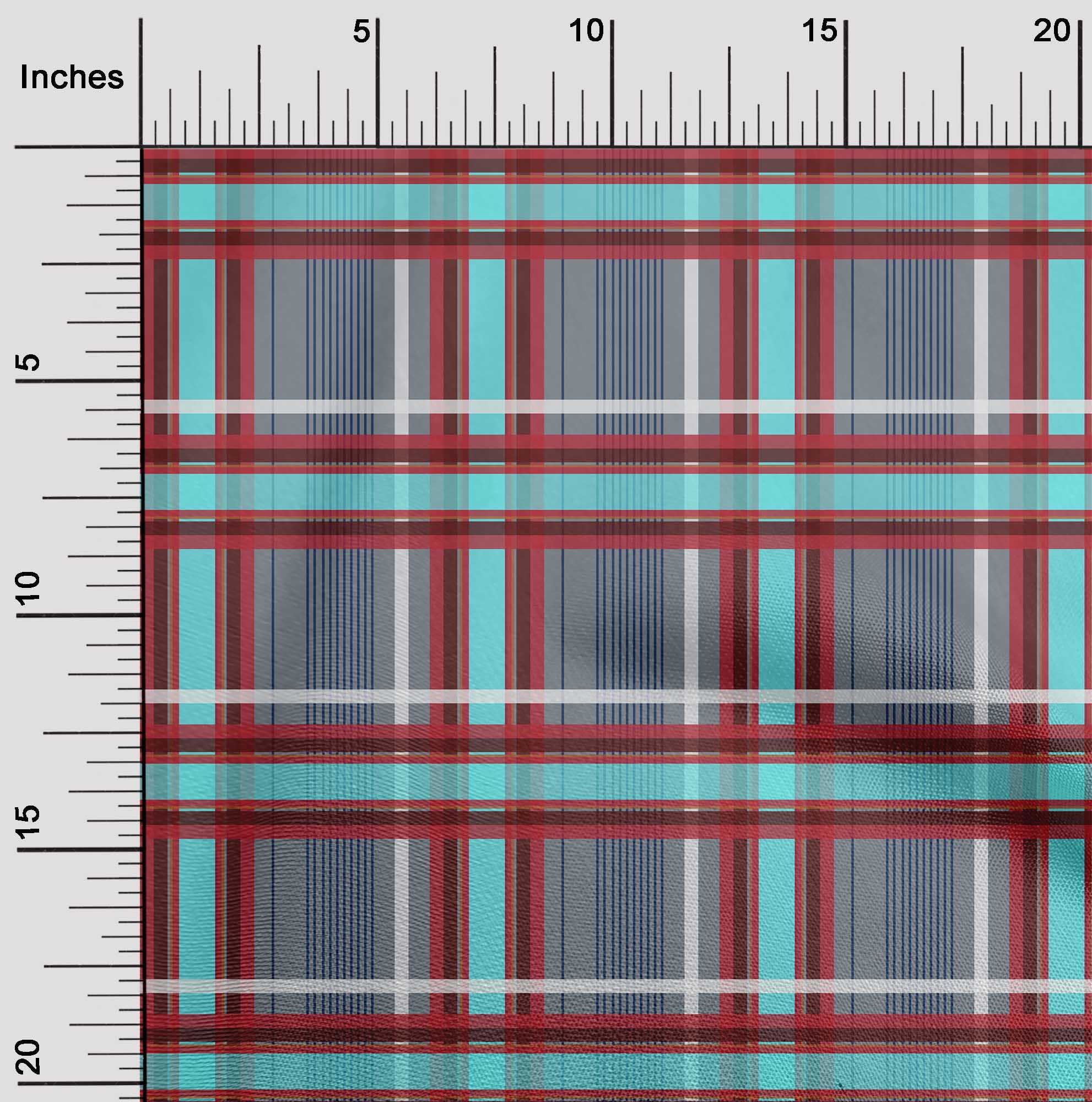 oneOone Cotton Poplin Fabric Madras Check Printed Fabric 1 Yard 42 Inch Wide