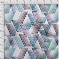 thumbnail image 4 of oneOone Viscose Chiffon Light Blue Fabric Geometrical Lines Craft Projects Decor Fabric Printed By The Yard 42 Inch Wide, 4 of 4