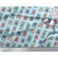 thumbnail image 3 of Soimoi Polyester Crepe Fabric Woodgrain Texture & Cartoon Machine Hardware Fabric Prints by Yard 52 Inch Wide, 3 of 3
