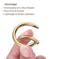 thumbnail image 4 of Unique Bargains Light Gold Zinc Alloy Spring Gate O Ring Snap Clip Buckle 10 Pack, 4 of 5