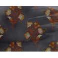thumbnail image 4 of oneOone Georgette Viscose Fabric Leaves & Floral Block Print Fabric BTY 42 Inch Wide, 4 of 5