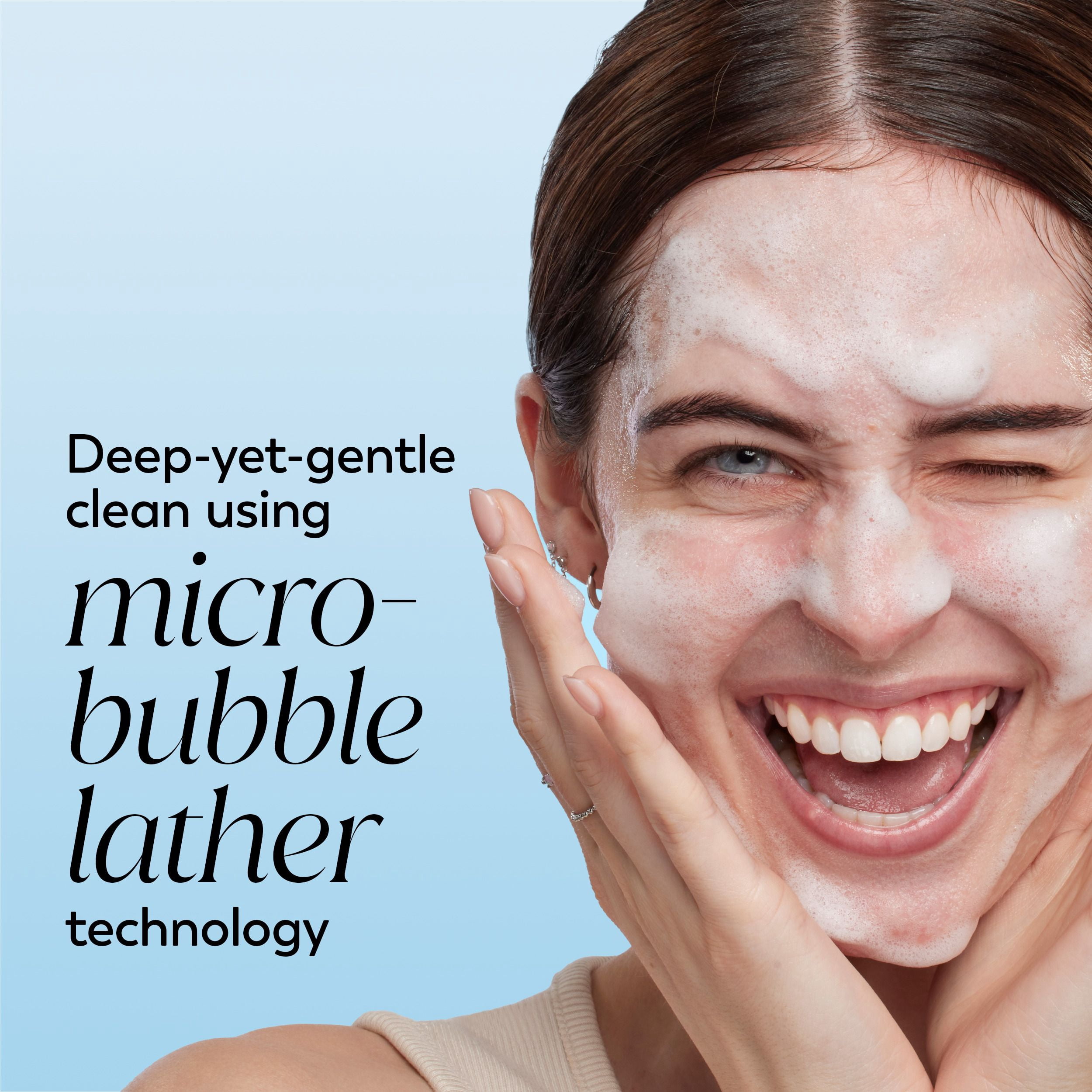 Nettoyant Pour Le Visage Olay, Nettoyant Fondant + Nettoyant Doux Pour Le Visage, Activé Par L’Eau, Nettoie, Tonifie Et Rafraîchit La Peau, Sans Parfum, Peau Sensible, 32 Unités