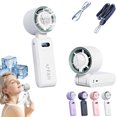 thumbnail image 3 of JZCHUNTOY Ice Sensation Handheld Fan, Portable Wearable Neck Hanging Design, Digital Display, Strong Airflow, Rechargeable Mini Fan for Outdoor Activities, Travel, Camping, Office and Daily Use, 3 of 9