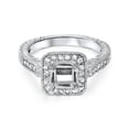 thumbnail image 4 of 1/3ct Vintage Princess Cut Engagement Ring Setting 14K White Gold, 4 of 4